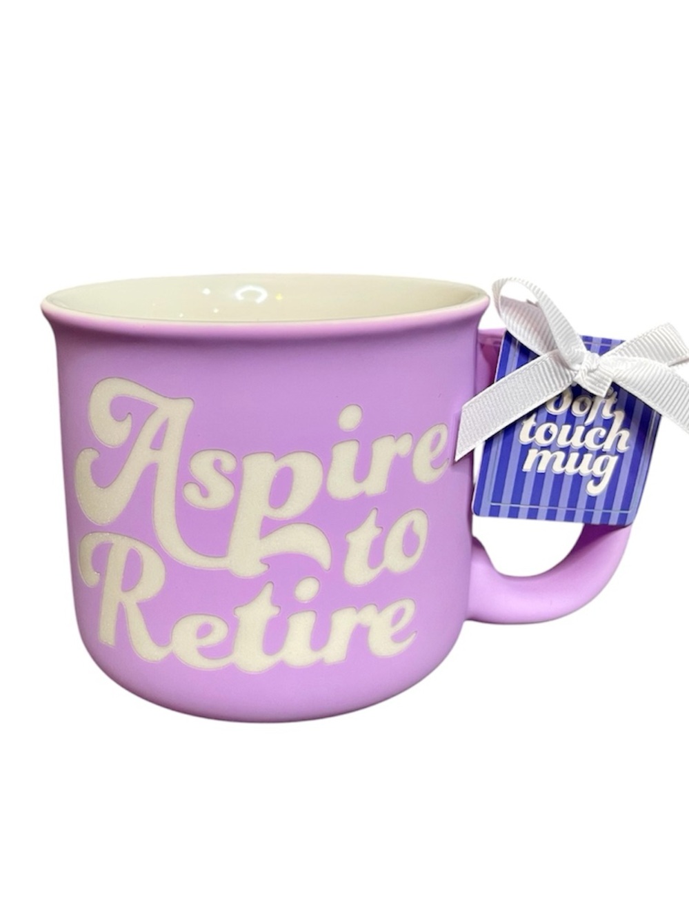 Sunday Morning Ceramics Aspire to Retire Soft Touch Ceramic Mug